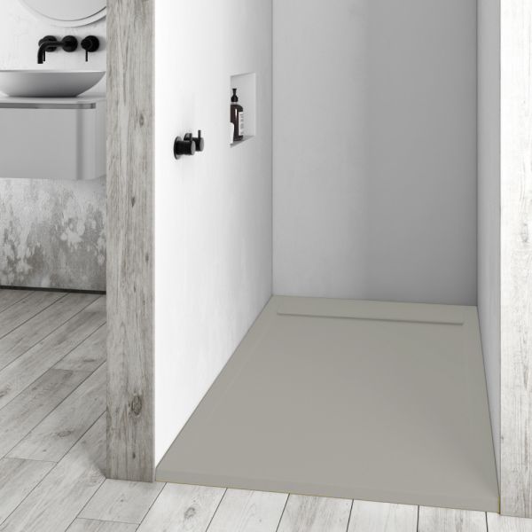 Piatto Doccia In Resina 70x160 Griglia In Tinta Moderno Colorato Effetto Pietra Slim CERAMICHEMIRANDA