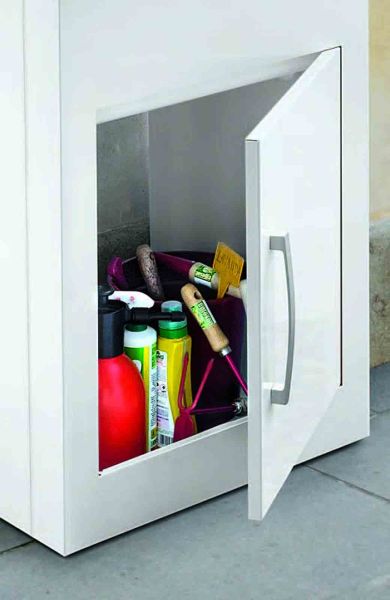 Mobile Lavatoio In Metallo 60x60x85h CM Per L'Esterno Montegrappa Bianco Verniciato Anta Sinistra CERAMICHEMIRANDA