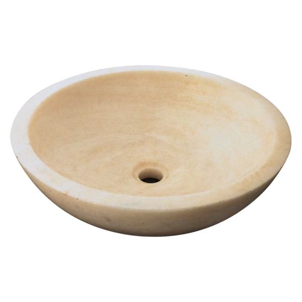 Lavabo Appoggio Marmo Onice Ø 45x15 H Design Tondo CERAMICHE MIRANDA