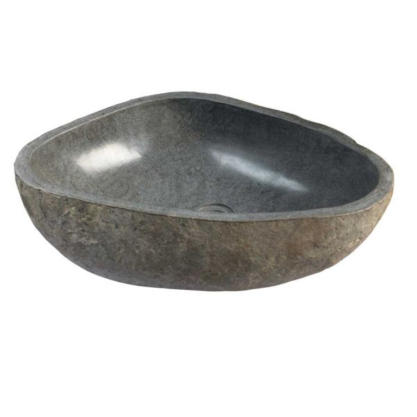 Lavabo Appoggio Ø40/60x H15 cm Marmo Effetto Pietra Riverstone CERAMICHEMIRANDA