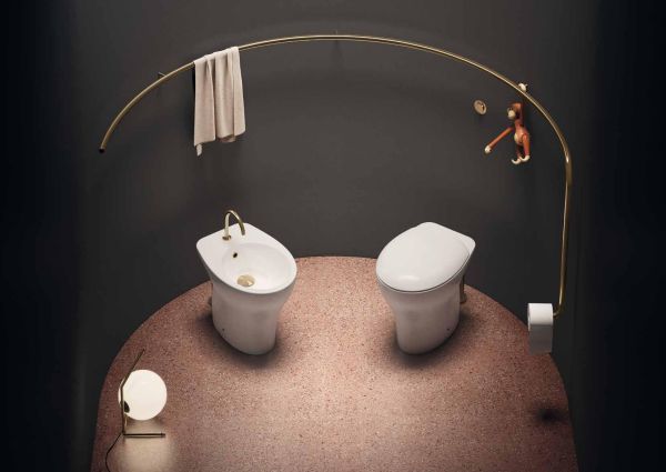Set Sanitari Coprivaso Normale A Terra Moderni Design Mascalzone Light CERAMICHEMIRANDA