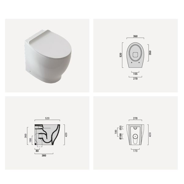 Vaso Moderno Rimless Filo Parete Gran Mascalzone Design Domus Falerii CERAMICHEMIRANDA