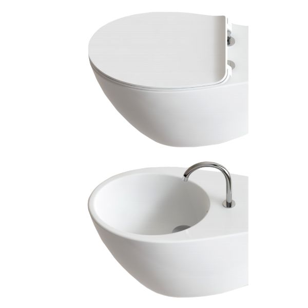 Vaso Sospeso Rimless Moderno Gran Mascalzone Design Domus Falerii CERAMICHEMIRANDA