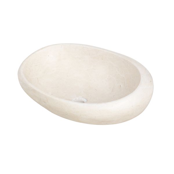 Lavabo Appoggio 40X60 Marmo Bianco Design Boule CERAMICHEMIRANDA