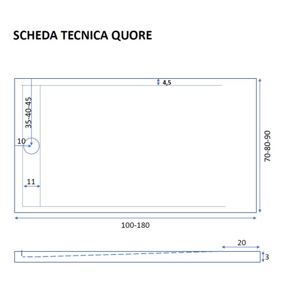Piatto Doccia In Resina 70x160 Griglia In Tinta Moderno Colorato Effetto Pietra Slim CERAMICHEMIRANDA