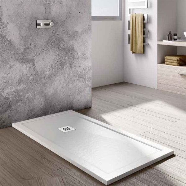 Piatto Doccia Eco Stone City 80x120 Bianco Slim H3,5cm CERAMICHEMIRANDA