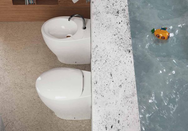 Set Sanitari Coprivaso Normale Filo parete Moderni Design Mascalzone CERAMICHEMIRANDA