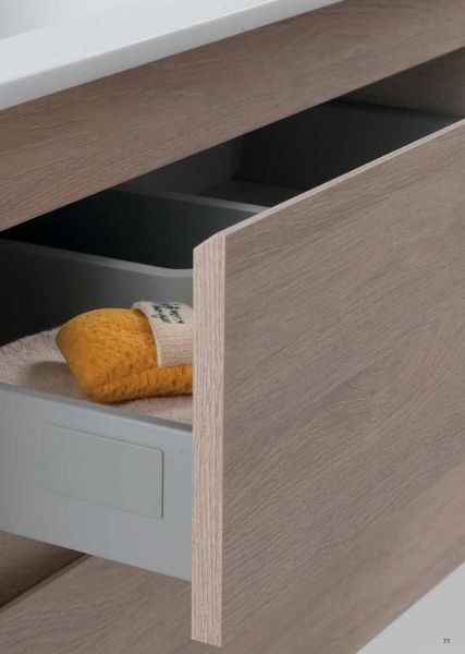 Set Mobile Vano SX Lavabo Specchio Contenitore LED Arredo Bagno Moderno Colorado105 CERAMICHEMIRANDA