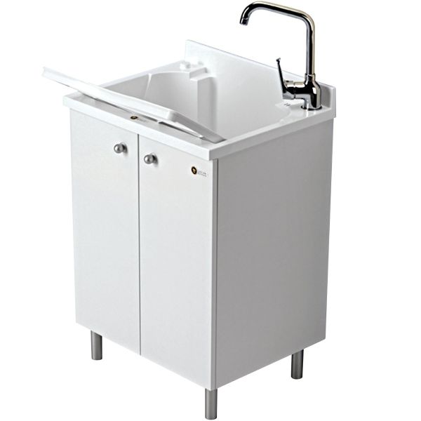 Mobile Lavatoio 50x60 CM Montegrappa Doppia Anta Bianco Opaco CERAMICHEMIRANDA