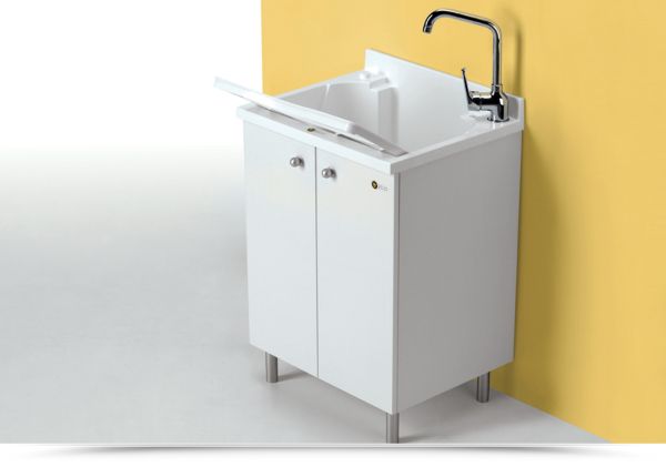 Mobile Lavatoio 50x60 CM Montegrappa Doppia Anta Bianco Opaco CERAMICHEMIRANDA