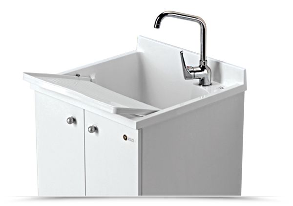 Mobile Lavatoio 60x60 CM Montegrappa Doppia Anta Bianco Opaco CERAMICHEMIRANDA