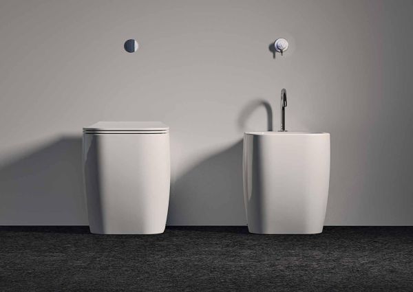 Set Sanitari Senza Brida Filo Parete Coprivaso Ammortizzato Design F50Special CERAMICHEMIRANDA