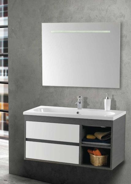Set Mobile Lavabo Incasso Specchio LED Arredo Bagno Moderno Lussemburgo CERAMICHEMIRANDA