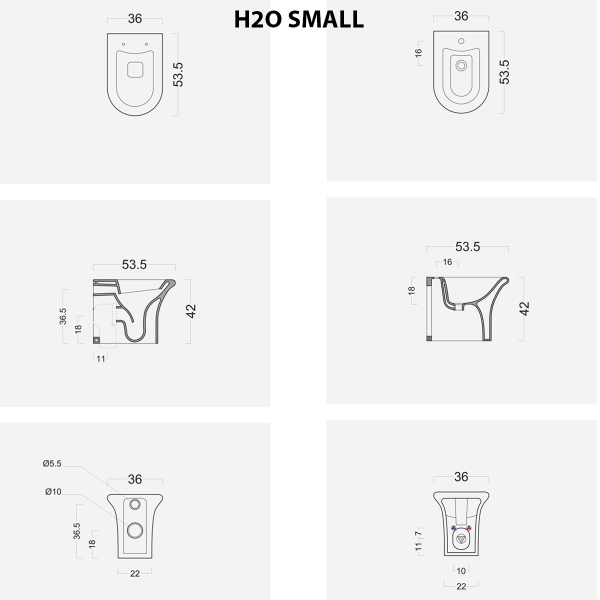 Vaso Filo Parete Moderno Design H2O CERAMICHEMIRANDA