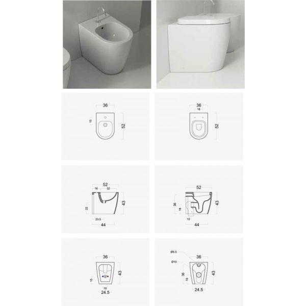 Vaso Filo Parete Rimless Moderno Design Foglia Medium CERAMICHEMIRANDA