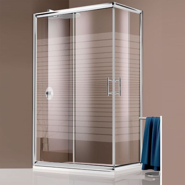 Box Doccia Angolare Bolle Cristallo Serigrafato 6MM 70X90 CERAMICHEMIRANDA
