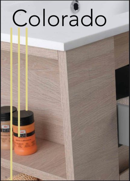 Set Mobile Vano DX Lavabo Specchio Contenitore LED Arredo Bagno Moderno Colorado105 CERAMICHEMIRANDA