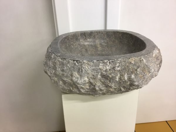 Lavabo Appoggio Ø 45X15 H Marmo Fumè Design Astratto CERAMICHEMIRANDA