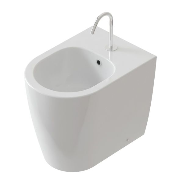 Set Sanitari Filo Parete Con Coprivaso Slim Ammortizzato Design Foglia Medium Sistema Rimless CERAMICHEMIRANDA