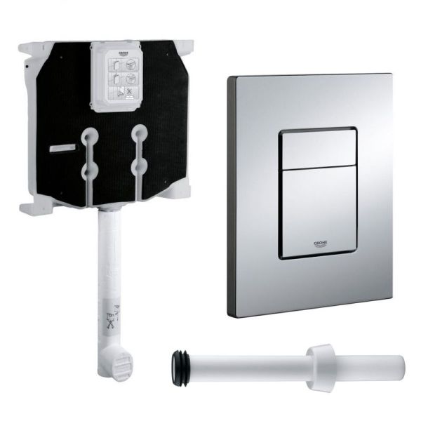 Cassetta Scarico Incasso Grohe 38863000 Completa Piastra Cromo Canotto CERAMICHEMIRANDA