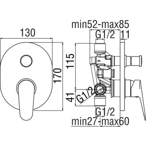 Miscelatore Incasso Doccia Con Deviatore Blues Nobili Arredo Bagno Moderno CERAMICHEMIRANDA