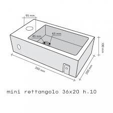 Lavabo Appoggio Marmo Basalto Nero Mini Rettangolo 36x20 CERAMICHEMIRANDA
