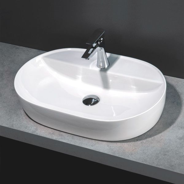 Lavabo Da Appoggio Bianco Althea Ceramica Key 60x40cm Arredo Bagno CERAMICHEMIRANDA