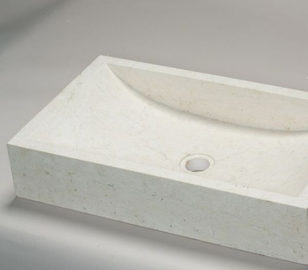 Lavabo Appoggio 35X60 Marmo Bianco Design Simmetrie CERAMICHEMIRANDA