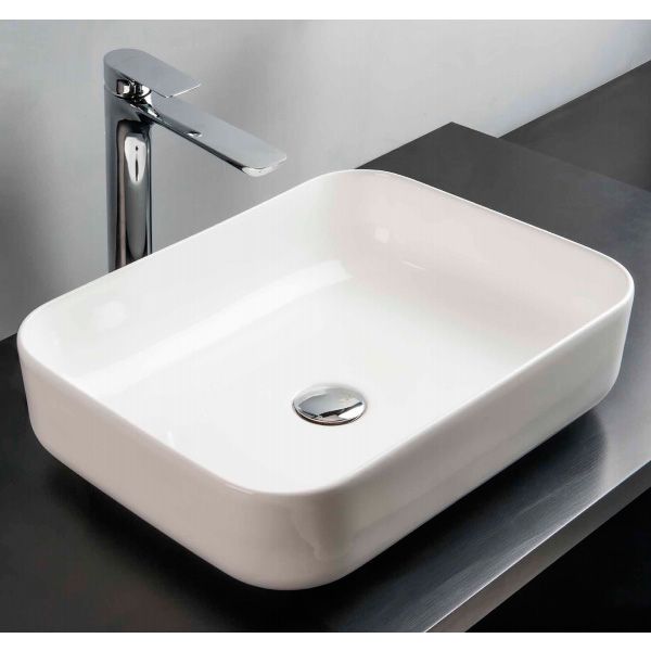 Lavabo Da Appoggio Bianco Althea Ceramica Jin 50x39cm Arredo Bagno CERAMICHEMIRANDA