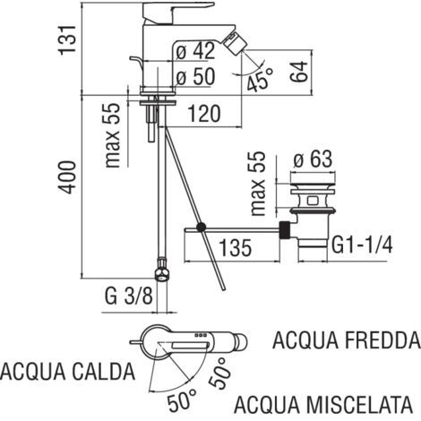 Rubinetto Bidet New Road Nobili Arredo Bagno Moderno CERAMICHEMIRANDA