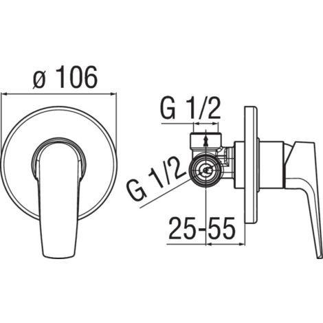 Miscelatore Incasso Doccia Nobi Arredo Bagno Moderno Nobili CERAMICHEMIRANDA