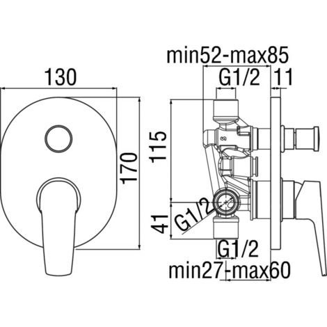 Miscelatore Incasso Doccia Nobi Con Deviatore Nobili Arredo Bagno Moderno CERAMICHEMIRANDA
