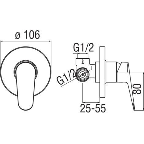 Miscelatore Incasso Doccia Blues Nobili Arredo Bagno Moderno CERAMICHEMIRANDA