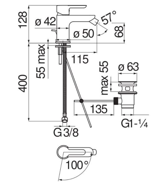 Rubinetto Bidet ABC Nobili Arredo Bagno Moderno CERAMICHEMIRANDA