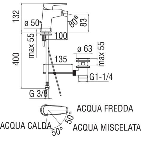 Rubinetto Bidet Nobi Arredo Bagno Moderno Nobili CERAMICHEMIRANDA