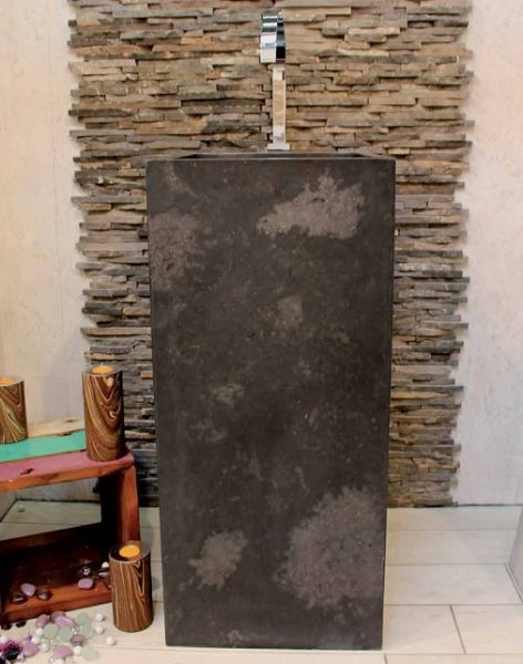 Lavabo Freestanding Marmo Nero 40x40 Design Cubo CERAMICHEMIRANDA