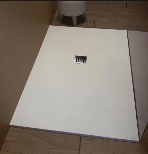 Piatto Doccia Mineral Marmo Flat 80x80 Bianco Slim H2,5/3cm CERAMICHEMIRANDA
