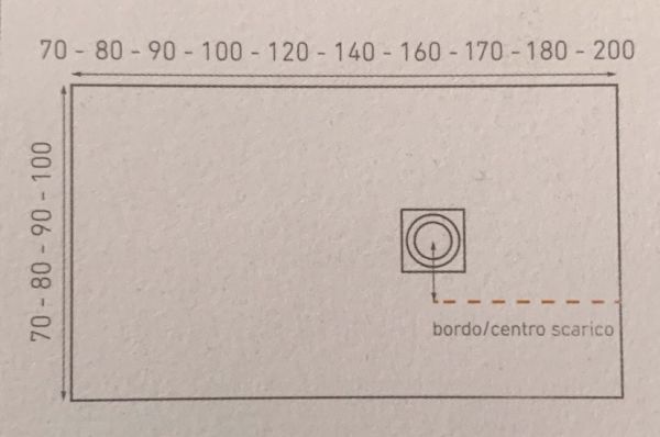 Piatto Doccia Mineral Marmo Flat 70x100 Colorato Slim H2,5/3cm CERAMICHEMIRANDA