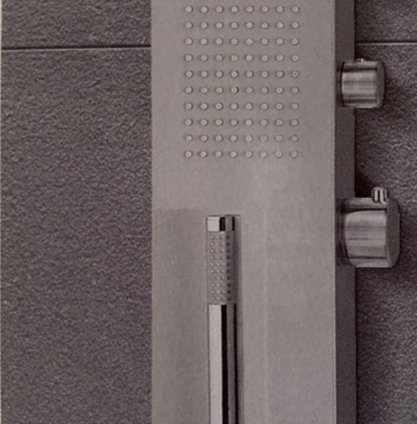 Pannello Doccia Rio Acciaio Inox Brush Super Slim 150x15cm CERAMICHEMIRANDA