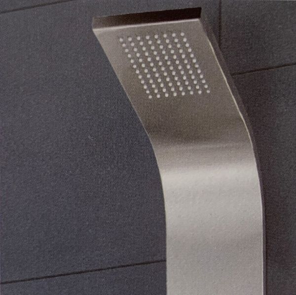 Pannello Doccia Nilo Acciaio Inox Brush Super Slim 200x15cm CERAMICHEMIRANDA