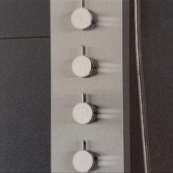 Pannello Doccia Nilo Acciaio Inox Brush Super Slim 200x15cm CERAMICHEMIRANDA