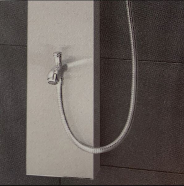 Pannello Doccia Nilo Acciaio Inox Brush Super Slim 200x15cm CERAMICHEMIRANDA