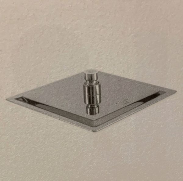 Soffione Super Slim Quadrato Acciaio Inox Braccio A Muro Varie Dimensioni CERAMICHEMIRANDA