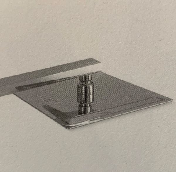 Soffione Super Slim Rettangolare 20x30cm Acciaio Inox Braccio A Muro CERAMICHEMIRANDA