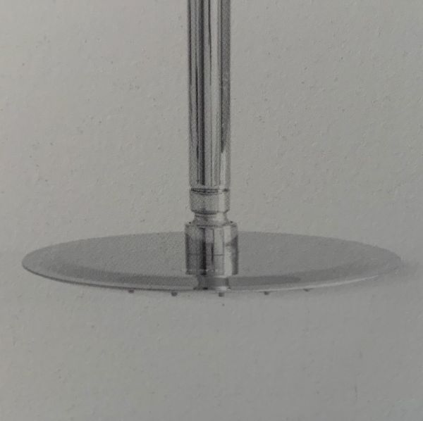 Soffione Super Slim Tondo Ø 30cm Acciaio Inox Braccio A Soffitto CERAMICHEMIRANDA