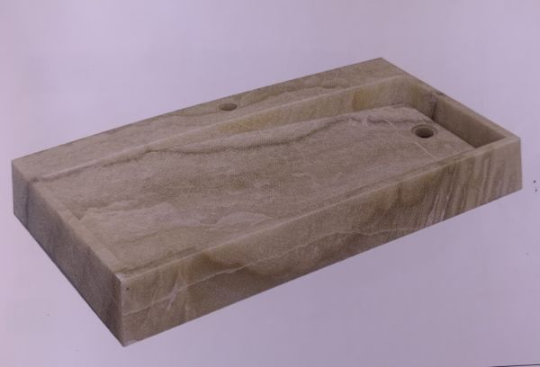 Lavabo Appoggio 85x45 Marmo Onice Design Rettangolo CERAMICHEMIRANDA