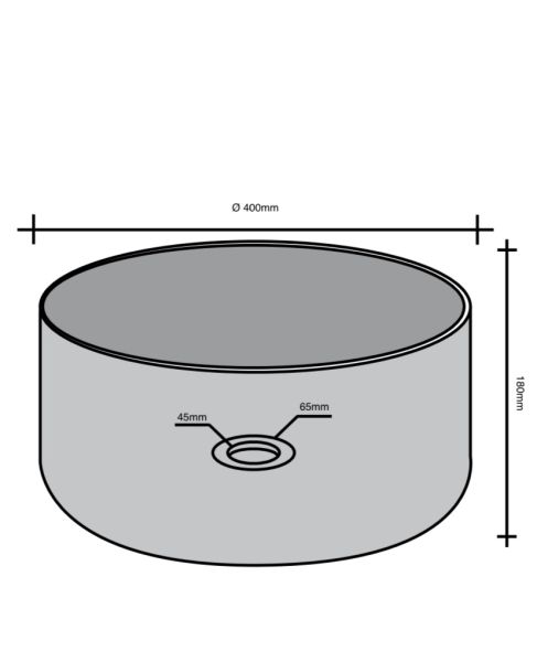 Lavabo Appoggio Marmo Carrara Bianco Cilindro Ø.40 h.18 CERAMICHEMIRANDA