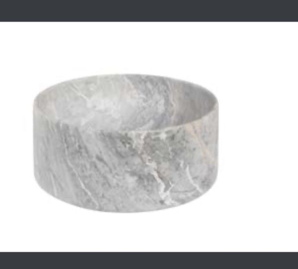 Lavabo Appoggio Marmo Bardiglio Chiaro Cilindro Ø.40 h.18 CERAMICHEMIRANDA