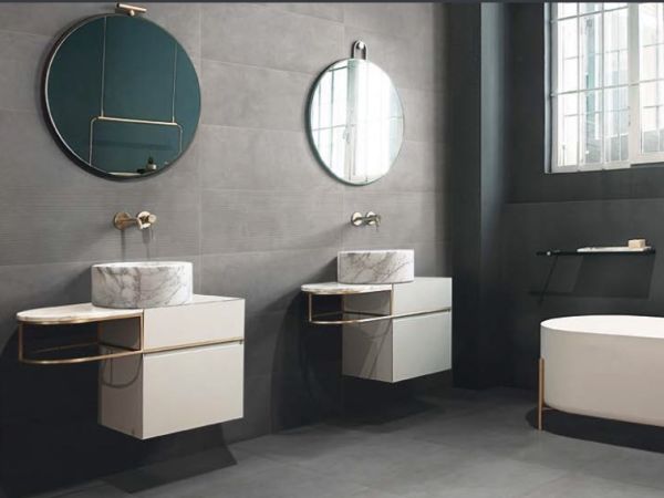 Lavabo Appoggio Marmo Statuario Apuano Cilindro Ø.40 h.18 CERAMICHEMIRANDA