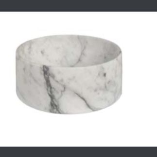 Lavabo Appoggio Marmo Statuario Apuano Cilindro Ø.40 h.18 CERAMICHEMIRANDA